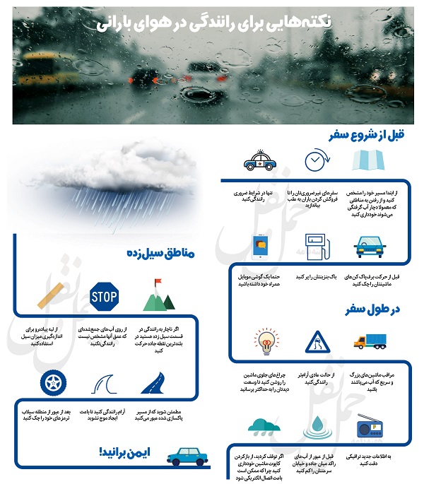 رانندگی ایمن در باران
